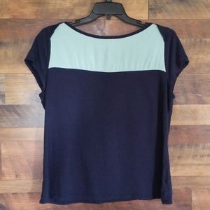 Two tone blue top